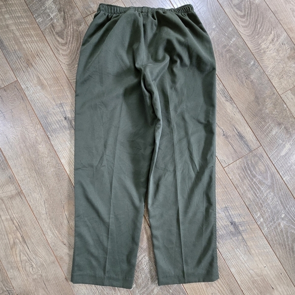 Alia Womens Size 12p Polyester Olive Green Pants - Picture 2 of 10